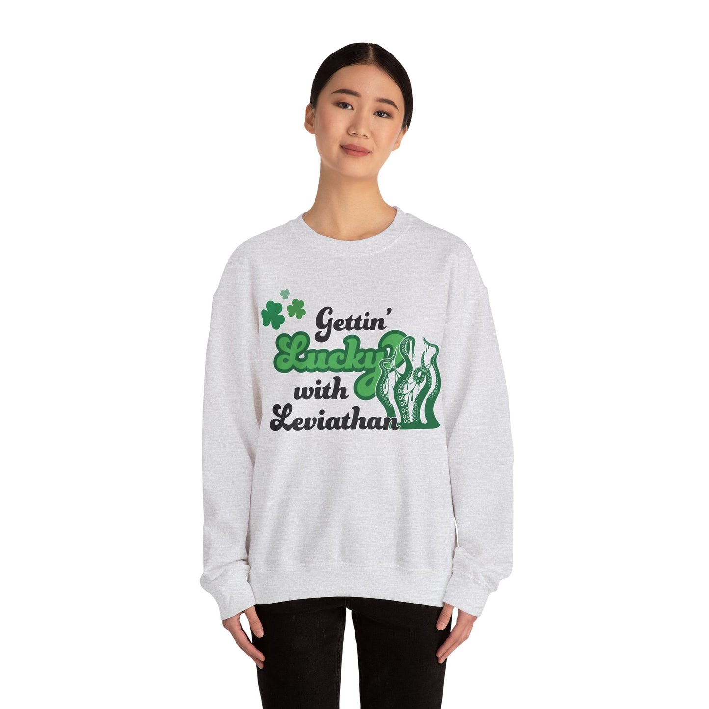 Gettin Lucky with Leviathan Tee Crewneck Sweatshirt