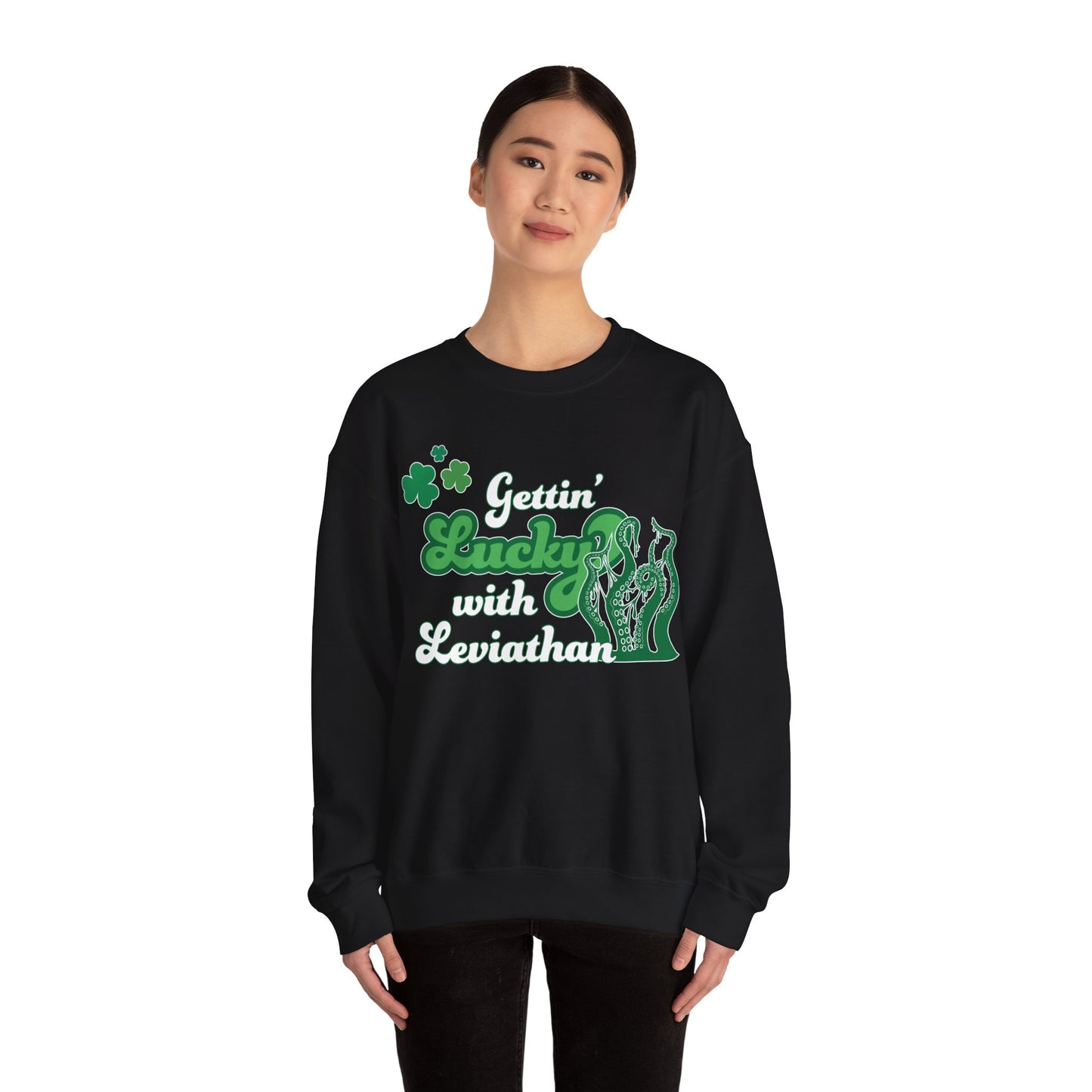 Gettin Lucky with Leviathan Tee Crewneck Sweatshirt