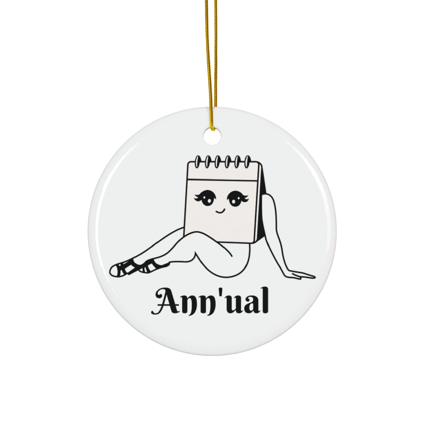 Ann'ual Ceramic Ornament (white)