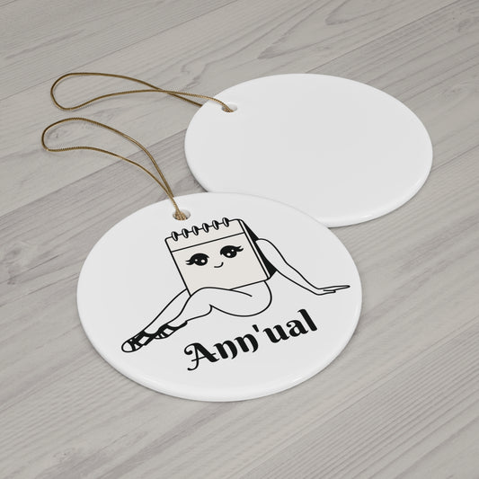 Ann'ual Ceramic Ornament (white)