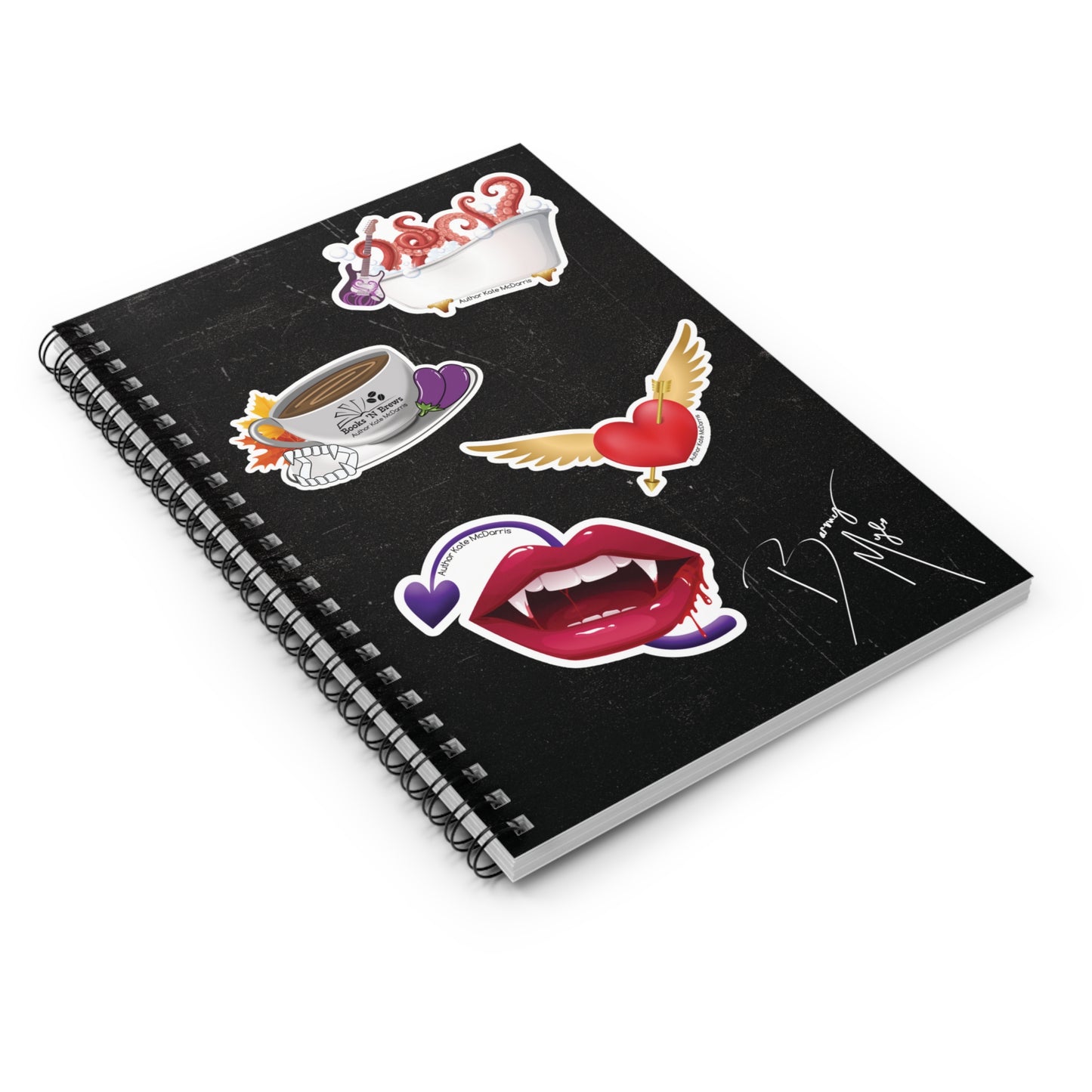 Faux Sticker Spiral Notebook