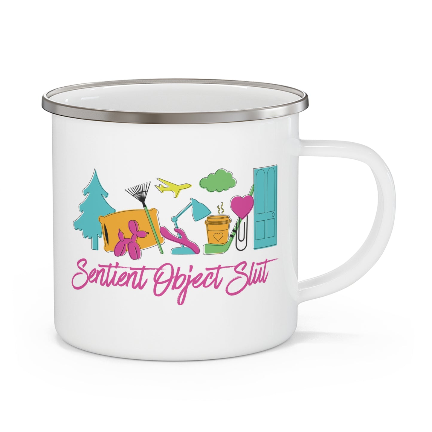 Sentient Object Slut Enamel Camping Mug