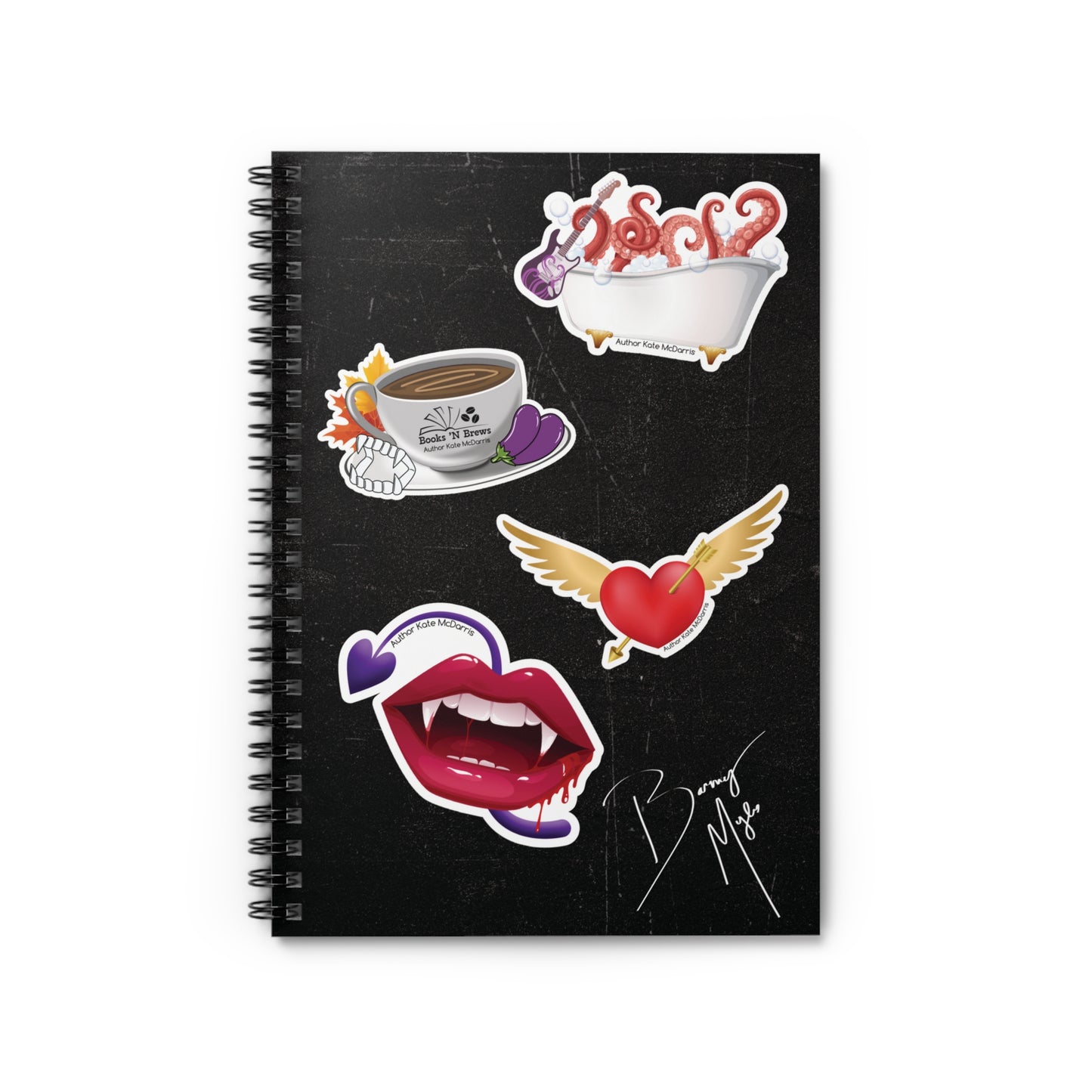 Faux Sticker Spiral Notebook