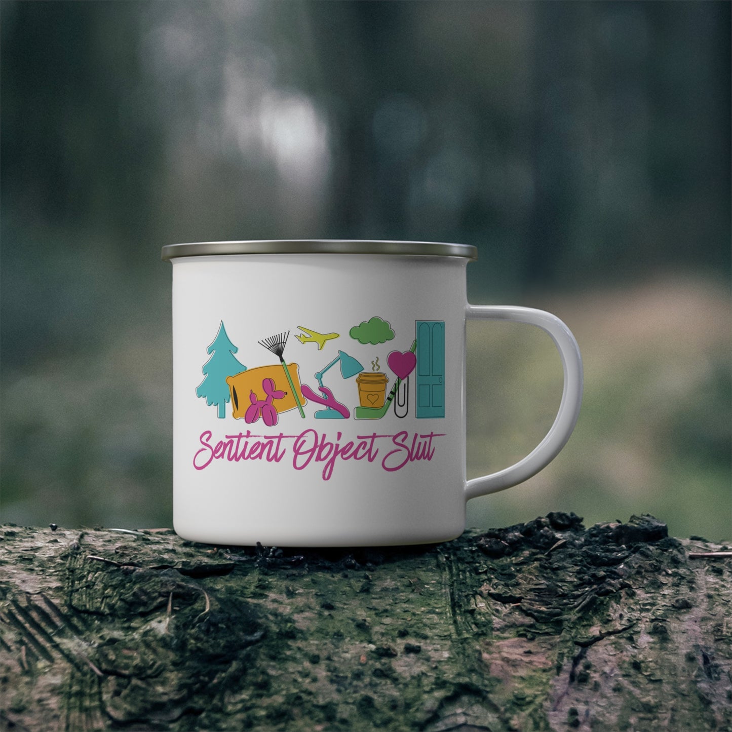 Sentient Object Slut Enamel Camping Mug