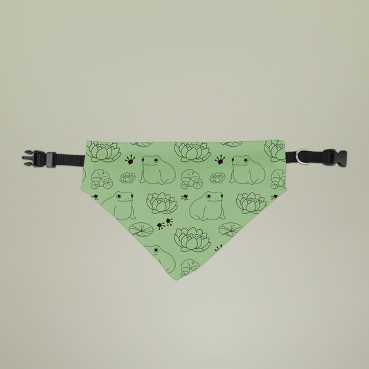 GLF Derpy Frog Clip-on Pet Bandana