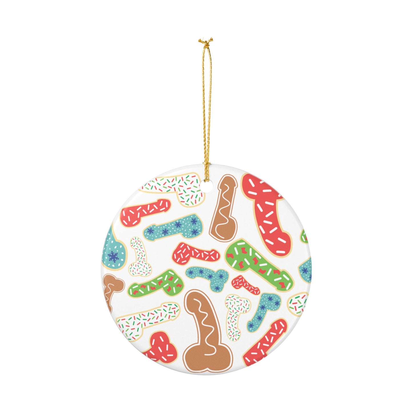 Dickmas Cookies Ceramic Ornament