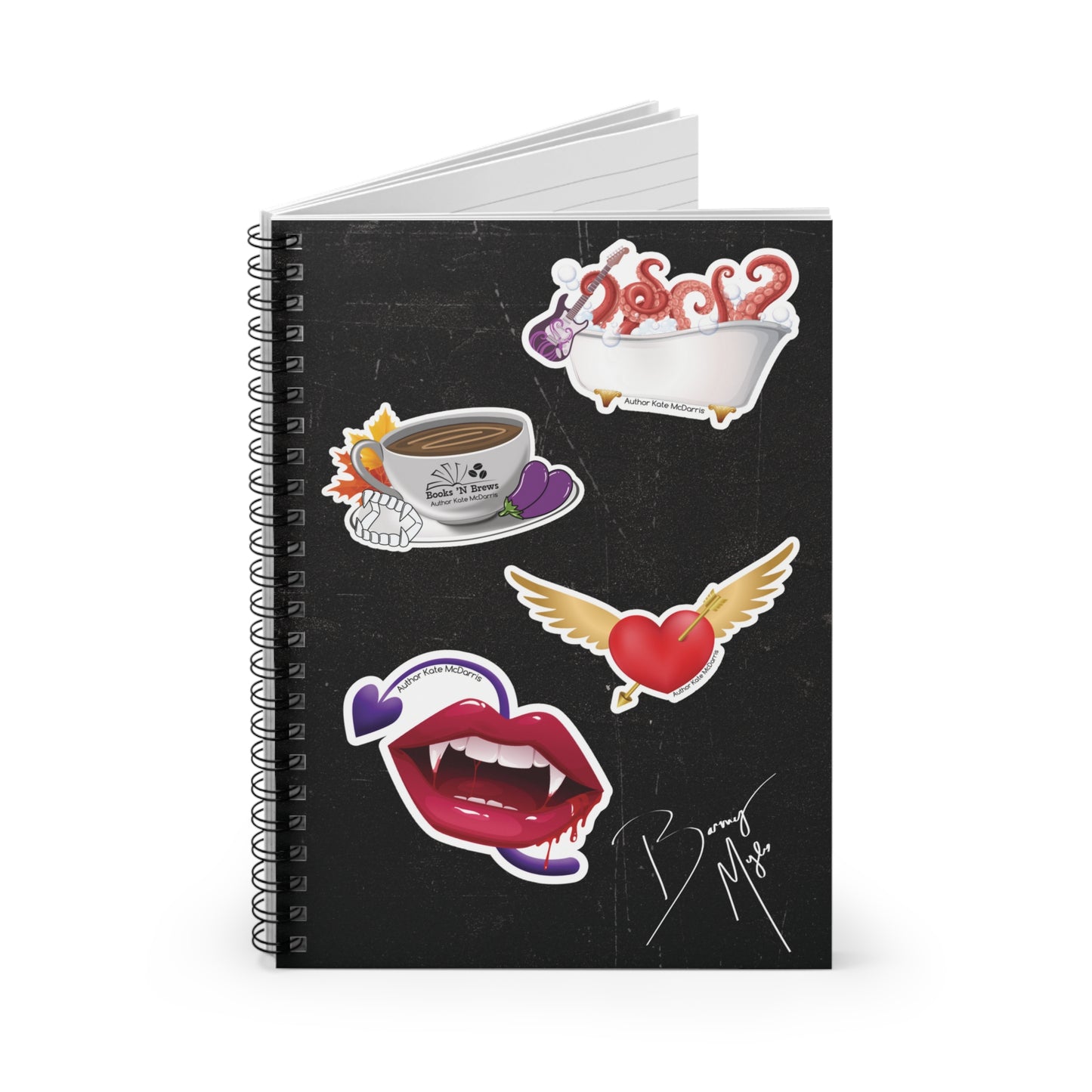 Faux Sticker Spiral Notebook