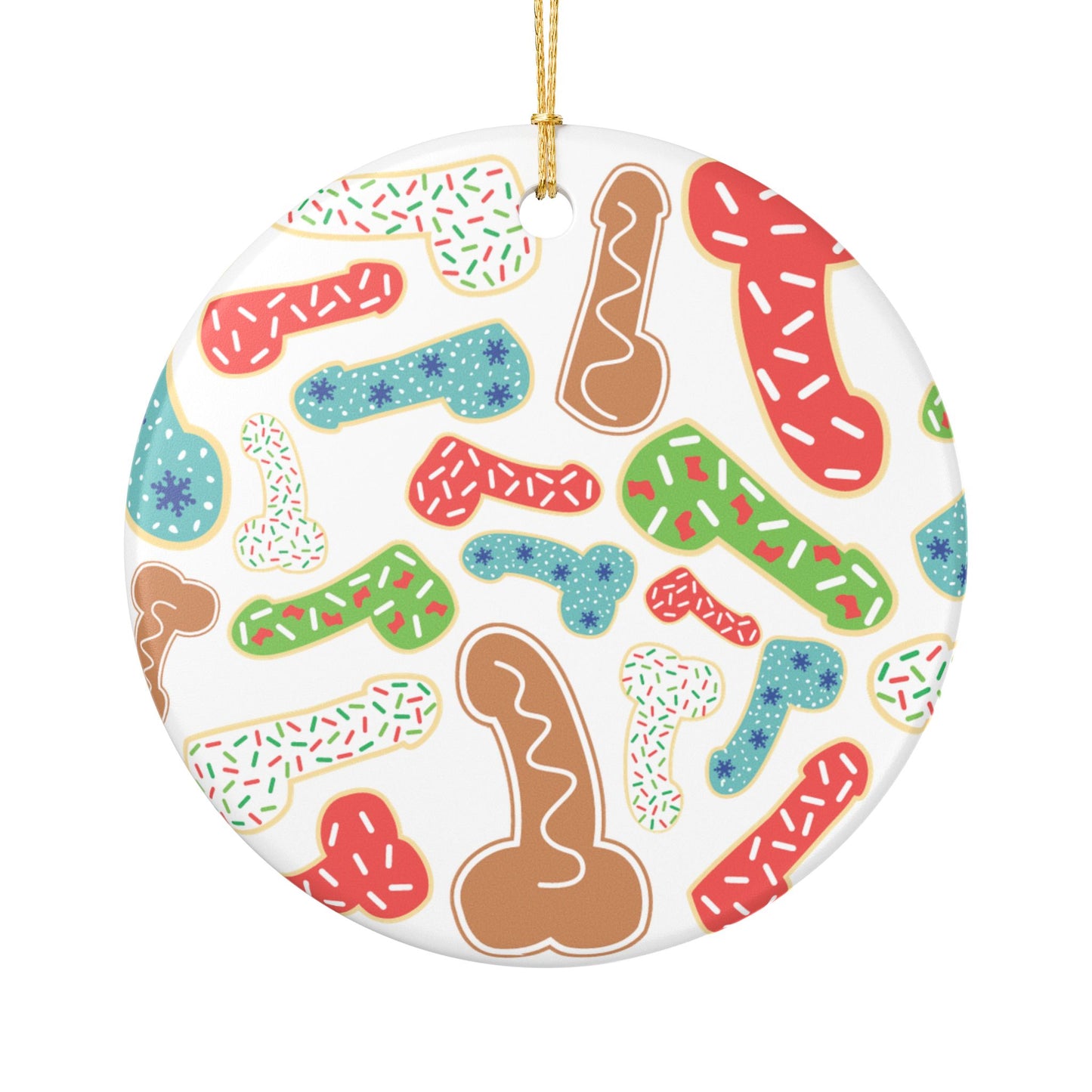 Dickmas Cookies Ceramic Ornament