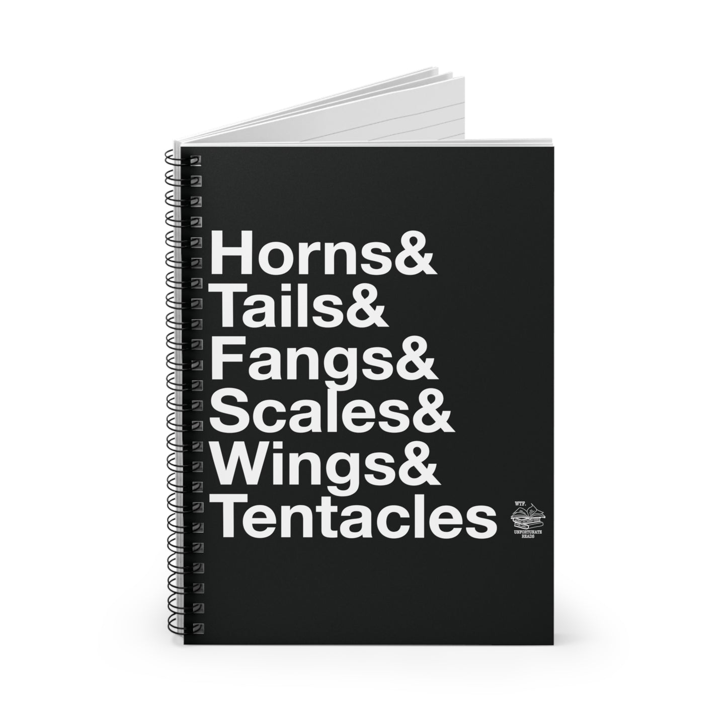 Horns & Tentacles Ampersand Spiral notebook