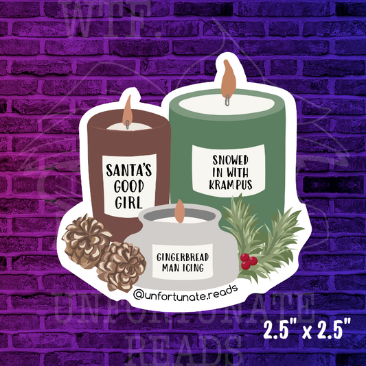 Dirty Christmas Candles Sticker